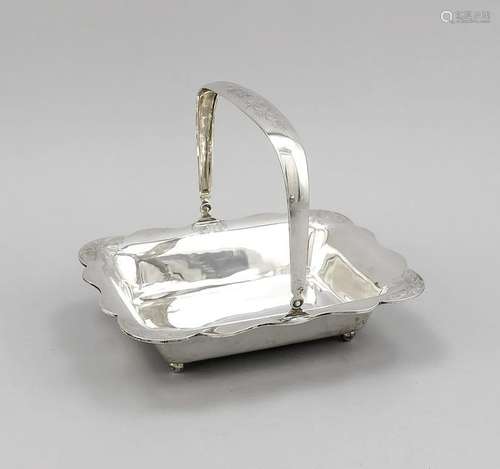 Rectangular bowl, 1st half of the 20th century, silver