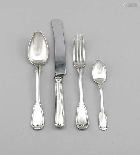 15 pieces of cutlery, German, late 19th century,