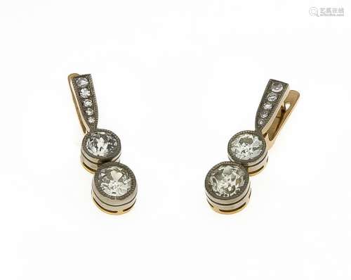 Old cut diamond earrings RG 585/000 (Russia 56