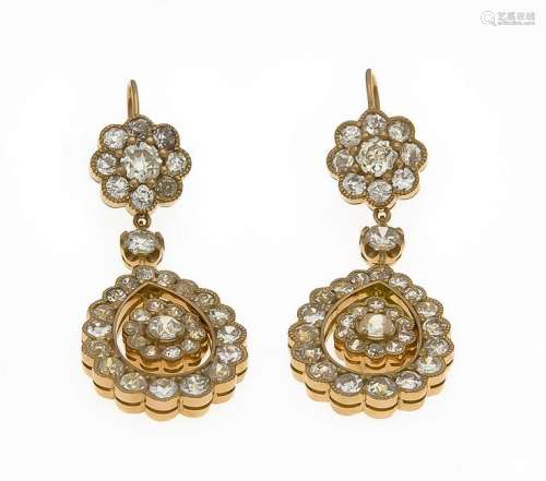 Old cut diamond earrings RG 750/000 (Russia 72