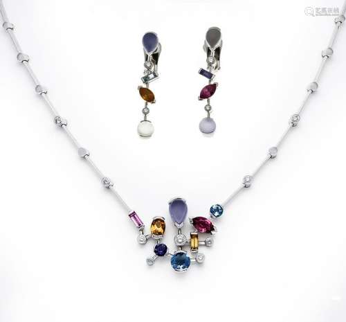 CARTIER Meli Multi Gem and Diamond Necklace WG 750/000