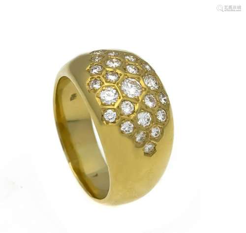 Brillant Ring GG 750/000 with diamonds, total 0.75 ct