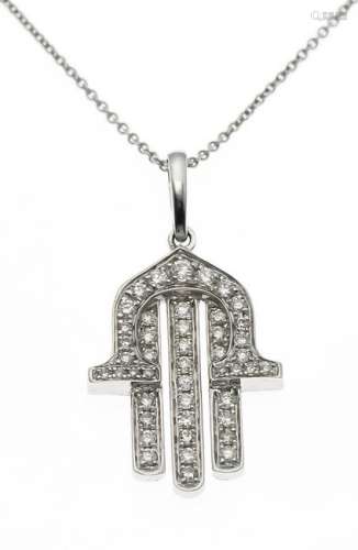 Brilliant pendant ''Hand of Fatima'' WG 750/000 with 45