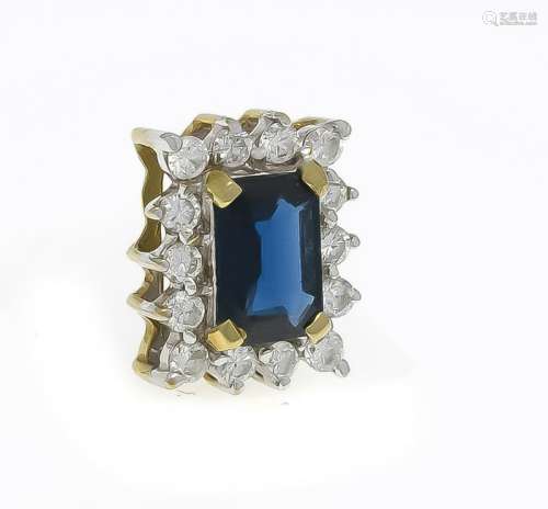 Sapphire diamond pendant GG / WG 585/000 with a