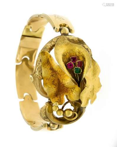 Biedermeier gold-gold bracelet around 1830 gold back,