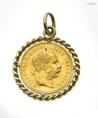 Coin pendant GG 585/000 and GG 986/000 1 Dukat 1915