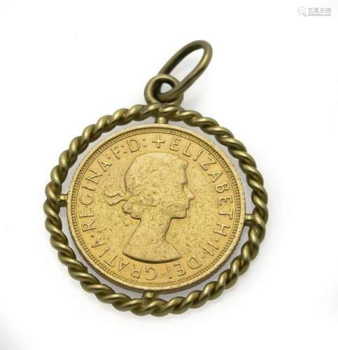 Coin pendant GG 585/000 and GG 900/000 1 Sovereign