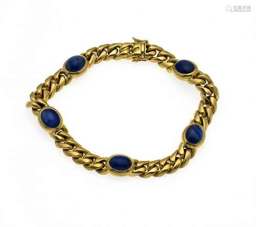 Sapphire bracelet GG 750/000 with 5 oval sapphire