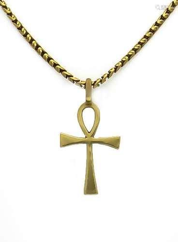 Cross pendant GG 750/000 L. 30 mm, chain GG 750/000