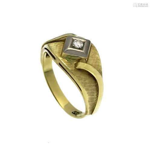 Brillant ring GG / WG 585/000 with a brilliant 0.06 ct
