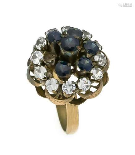 Sapphire ring GG 333/000 with 7 round fac. Sapphires