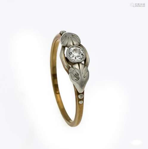Old cut diamond ring GG / WG 585/000 with an old cut