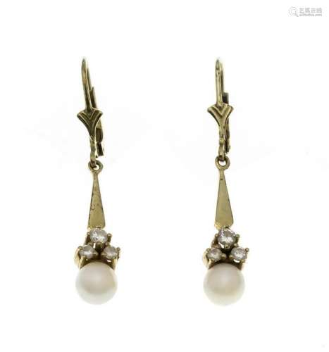 Akoya diamond earrings GG 585/000 with an Akoya pearl 5