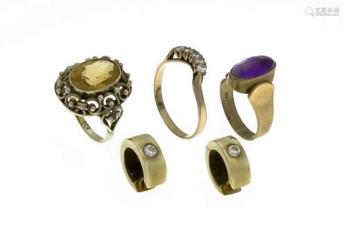 Jewelry bundle GG 333/000 2 rings with amethyst