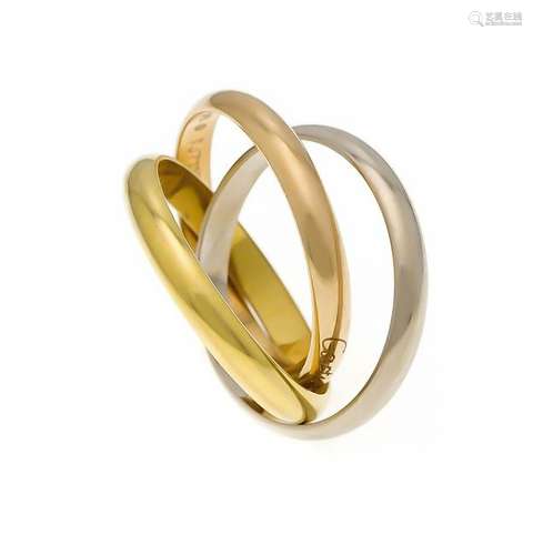 Cartier Ring GG / WG / RG 750/000 Trinity No. TJ7113,