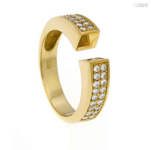 Brillant-Ring GG 750/000 mit Brillanten, zus. 0,36 ct