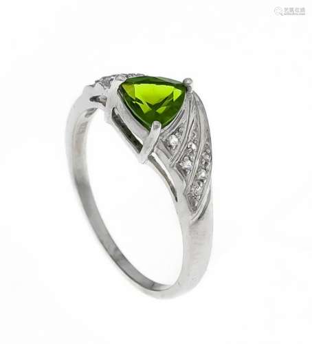 Chrome Diopside Ring Silver 925/000 with a fac.