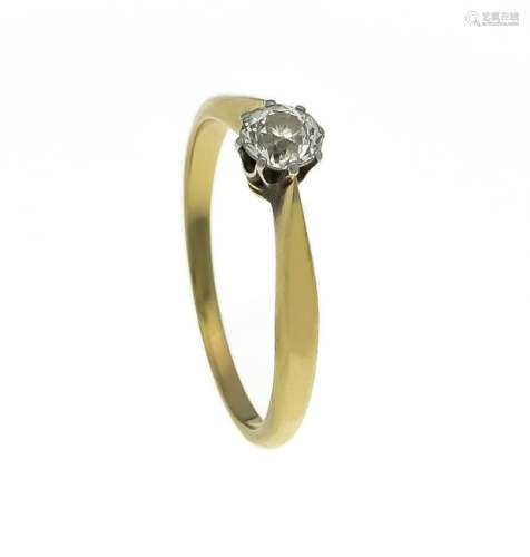 Old-cut diamond ring GG / WG 585/000 with an old-cut