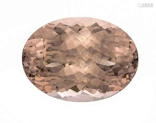 Morganite 22.78 ct, oval fac., Excellent quality,