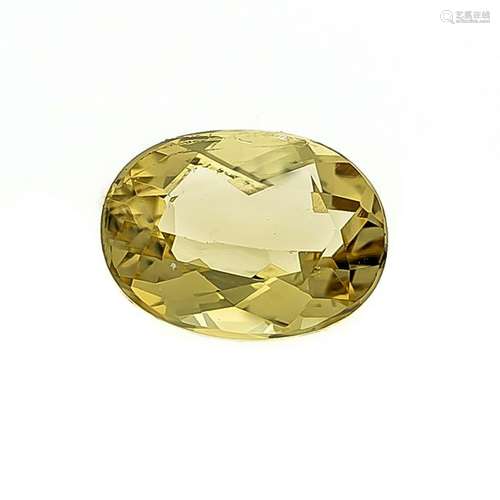 Heliodor 1.15 ct, oval fac., Dimensions 8.10 x 6.10 x