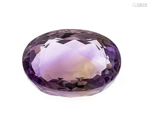 Ametrine 18,26 ct, oval fac., Dimensions 19,16 x 14,25