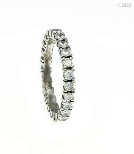 Memory ring WG 750/000 with brilliants, total 1.2 ct W