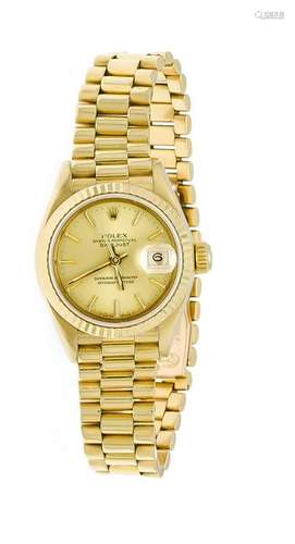 Rolex Datejust ladies' watch Ref. 69173, GG 750, with