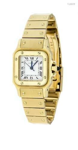 A Cartier automatic ladies wristwatch, Santos, 750 gold