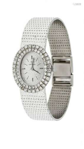 Omega ladies' watch, 750 white gold, with diamond ca.