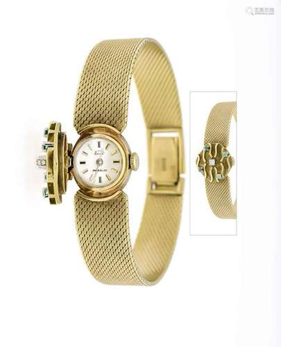 Ladies watch, EUSI, 585 gold, with brilliant in prong