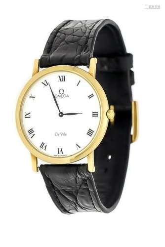 Omega De Ville men's quartz watch, 750 gold, Omega Kal.