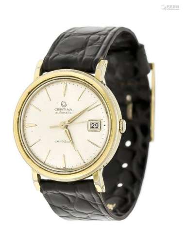 Certina men's watch Automatic, dbl., silver coloured