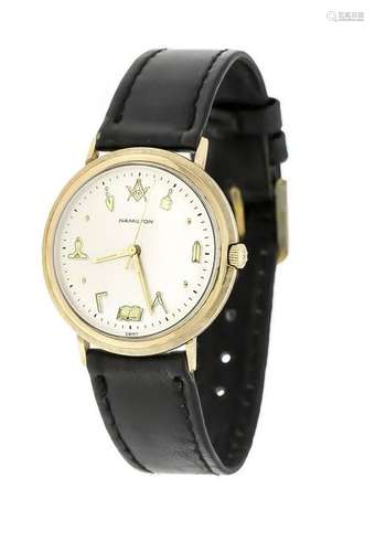 Hamilton mens watch, Masonic dial, Automatic, running,