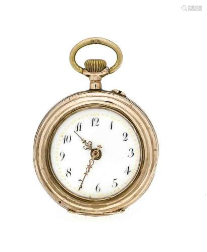 Ladies pocket watch, open, 333 gold unmarked/untested,