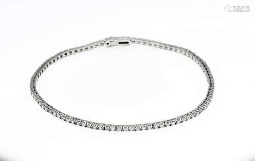 Brillant bracelet WG 750/000 with 92 diamonds, total