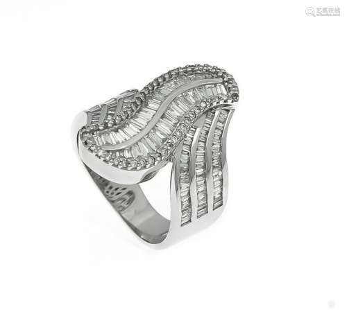 Brilliant ring WG 750/000 with diamonds and diamond