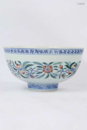 Chinese Doucai Porcelain Bowl with KangXi Mark