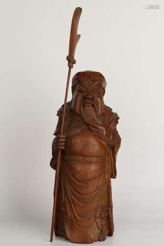 Carved Bamboo Warrior