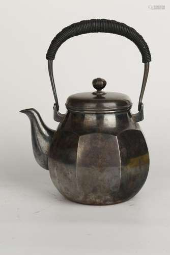 Japanese Silver Tea Pot With Mark