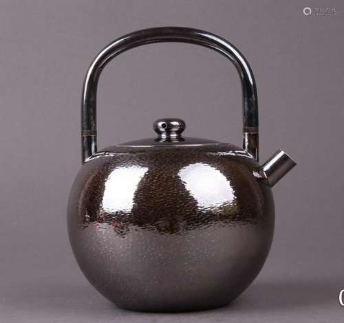 Japanese Silver Tea Pot With Mark