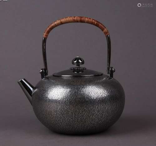 Japanese Silver Tea Pot With Mark