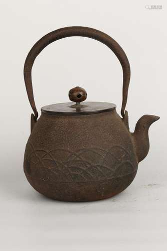 Japanese Iron Tea Pot With Mark