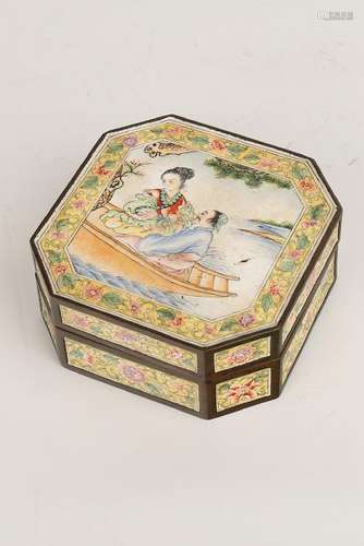 Cloisonne Enamel Box With Mark