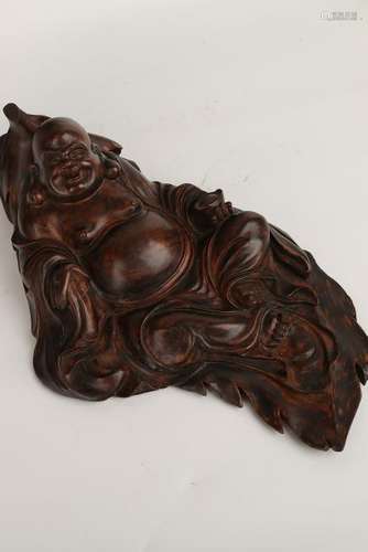 Carved Buddha Huanghuali Wood