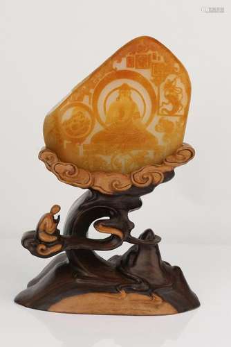 Carved Jade Buddha Mountain