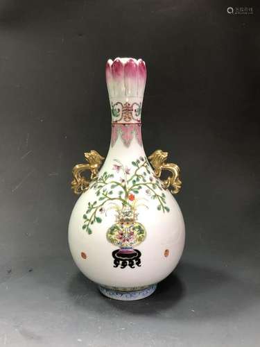 Pear Shaped Porcelain Vase