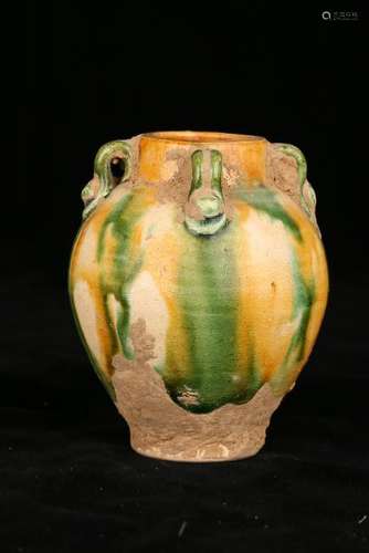 Tang Sancai Glazed Pottery Jar