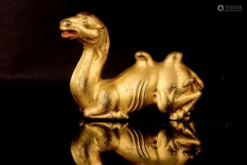 Gilt Bronze Camel