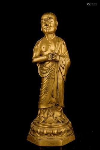 Gilt Bronze Figure Of Guru