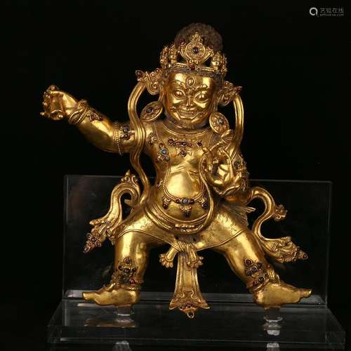 Gilt Bronze Figure Of Vajrayum